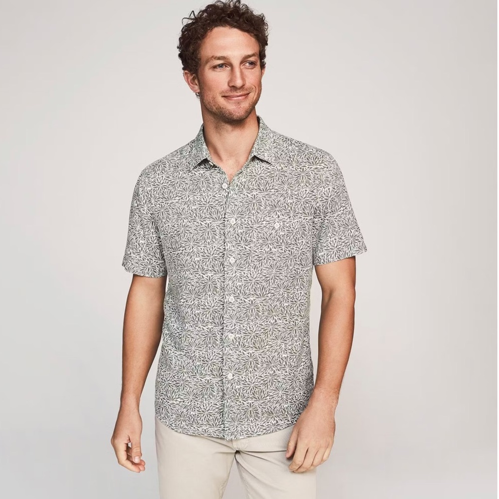Faherty Leaf Print Button Down Shirt - image 3